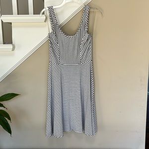 Everly black and white striped dress